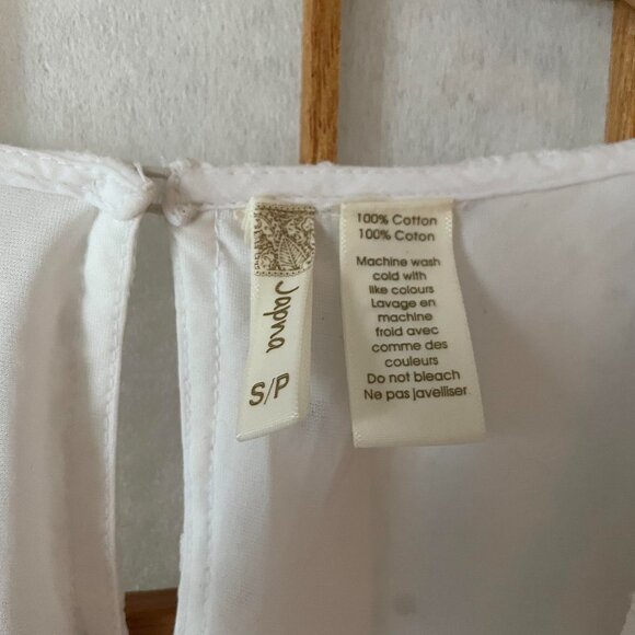 Japna Cotton Eyelet Short Sleeve Wrap Dress - Boho Fairy Cottagecore - Picture 3 of 7